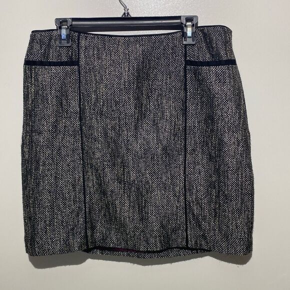 White House Black Market Dresses & Skirts - White House Black Market Womens Black Gray Tweed Wool Blend Pencil Skirt Size 12